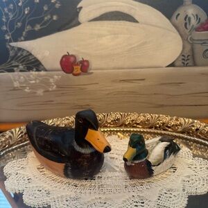 Vintage Painted Wood Ducks